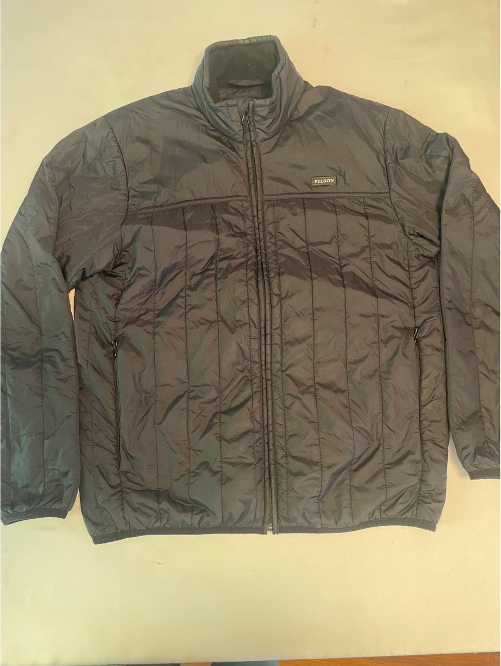 Filson Men's Lightweight Quilted Jacket Size L Black Nylon
